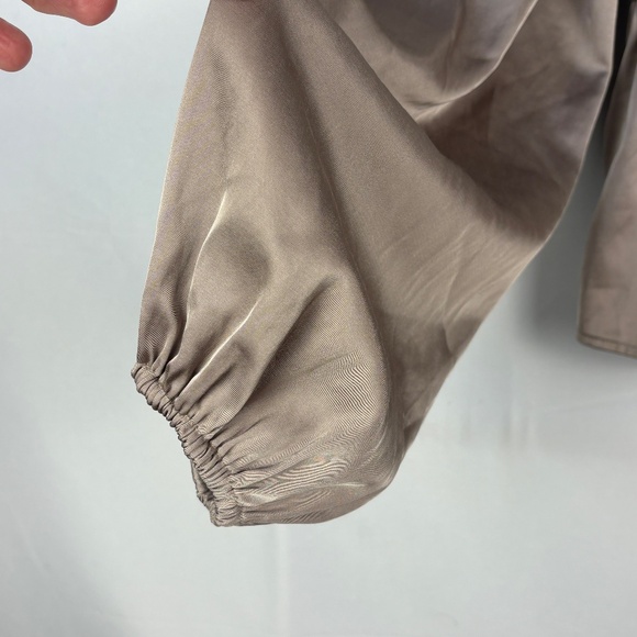 Abercrombie & Fitch Women Long sleeve Y2K BabyDoll Crop Top Sz S Smocked Evening - Picture 5 of 14